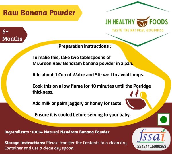 Raw Kerala Nendram Banana Powder | Home Made Food for Baby | 250 Grams - Image 6