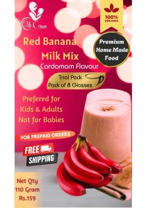 Red Banana Milk Mix – Exotic Superfood in a Pack | Creamy & Naturally Sweet - For Kids & Adults |