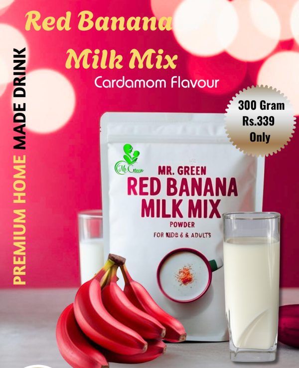 Red Banana Milk Mix – Exotic Superfood in a Pack | Creamy & Naturally Sweet - For Kids & Adults | - Image 2