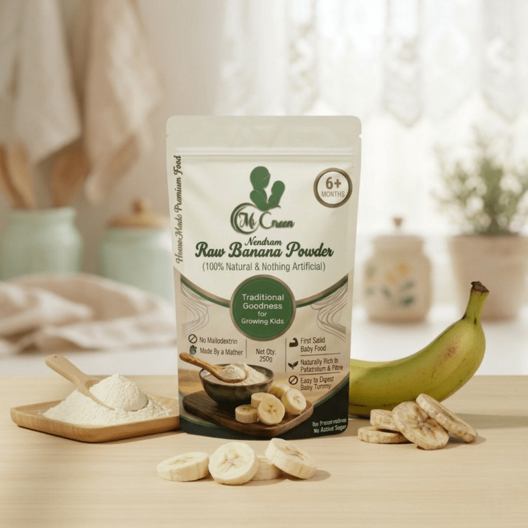 Nendram Raw Banana Powder (100% Pure) | Mom-Trusted Food | (6+Months) 500g (Best Value Pack)