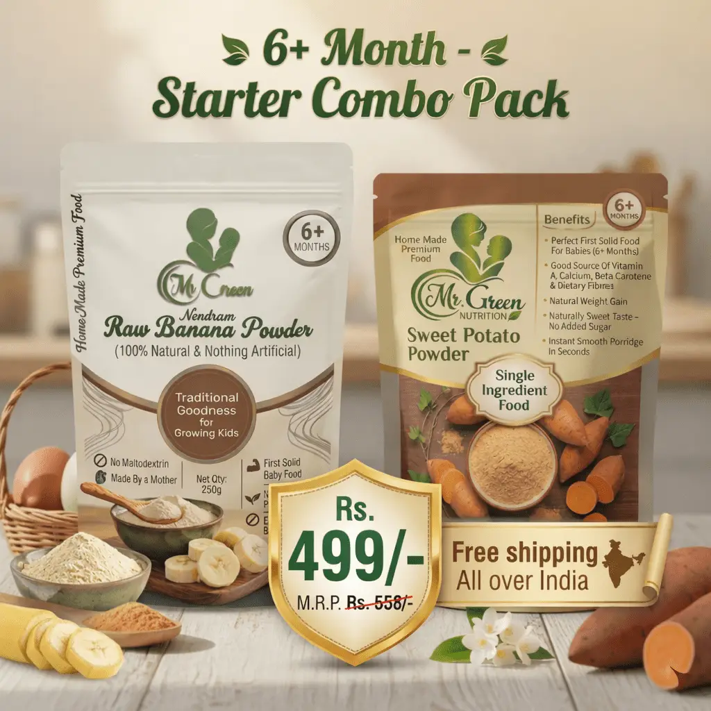 Nendram Banana Starter Combo Pack (6+ Month Babies) 250g Per Pack