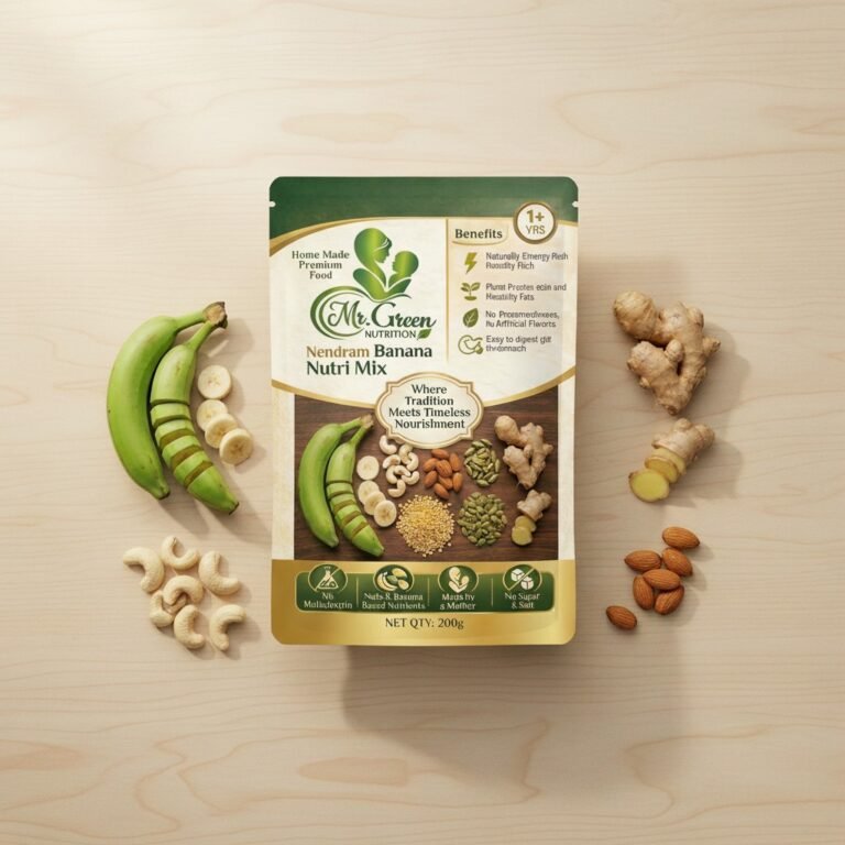 Nendram Banana - Nutri Mix (Moong Dal, Almonds, Cashews, Pumpkin Seeds) | Made by Mother | 200g (Mini Pack)